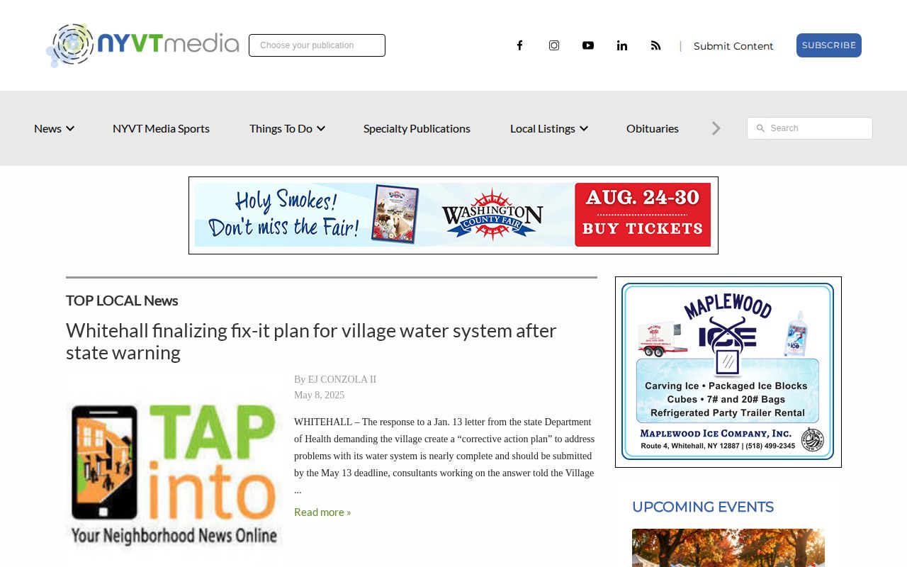 Washington County local police-report coverage on NYVT Media